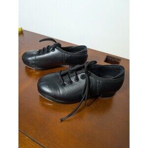 Sogebo Split Sole Children's Tap Dance Shoes Black Size 13.5C Kids Leather